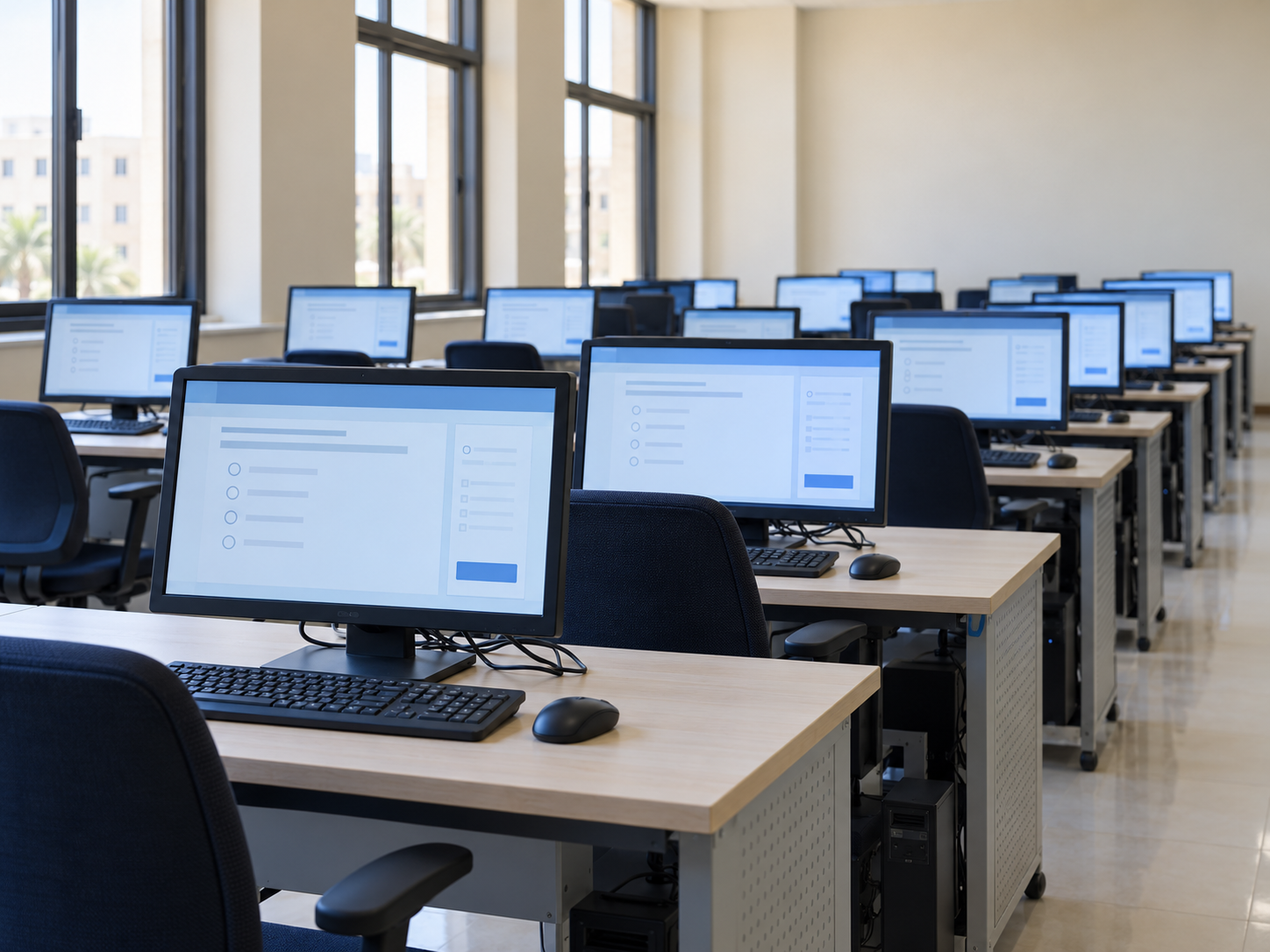 Digital assessment lab ready for exams